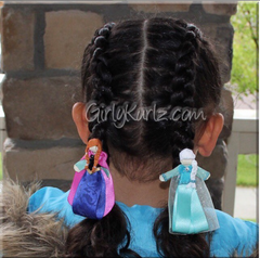 princess ribbon sculpture hair clips
