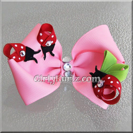 ladybug hair bow