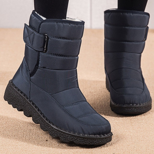 adopt request drain Women's Winter Waterproof Low Heel Ankle Boots Clearance – Sock Fetish