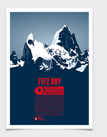 Marmota Maps Fitz Roy Wall Print | Backcountry Books