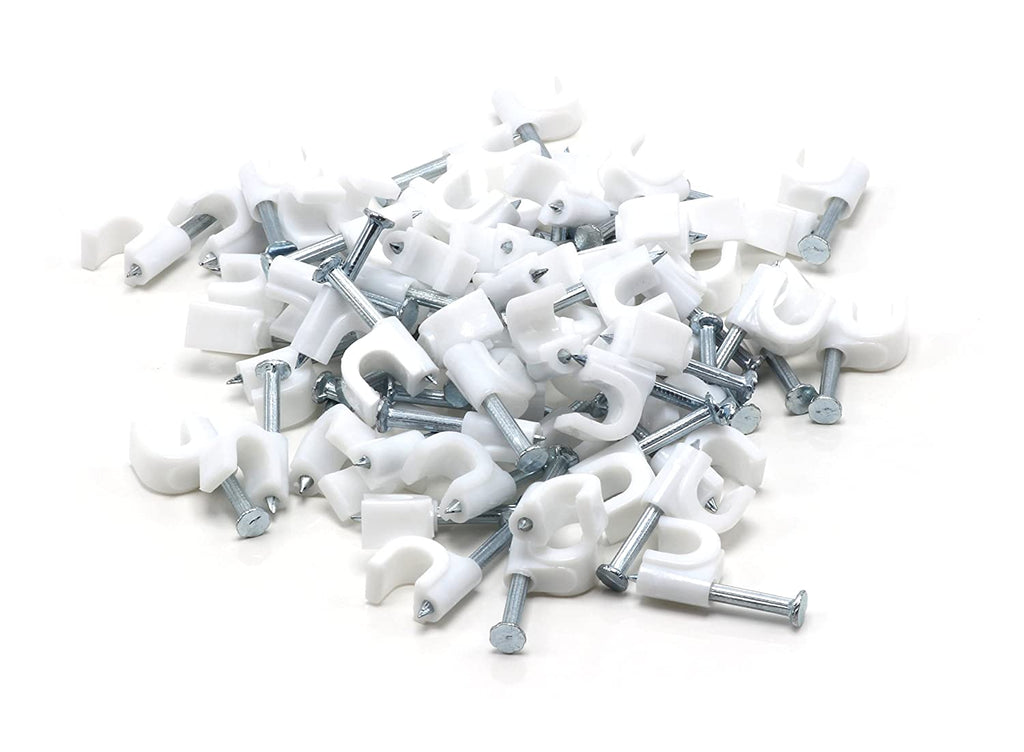 Electrical Wire Cable Clip Fastener and Screw Clip STEREN 10-Pack Gray Grip-Clip Single Coaxial Cable Clips 10 Pieces per Bag 10 Pieces Count - Mounting Fastener Clips Cat6 Cat5 Cat6A