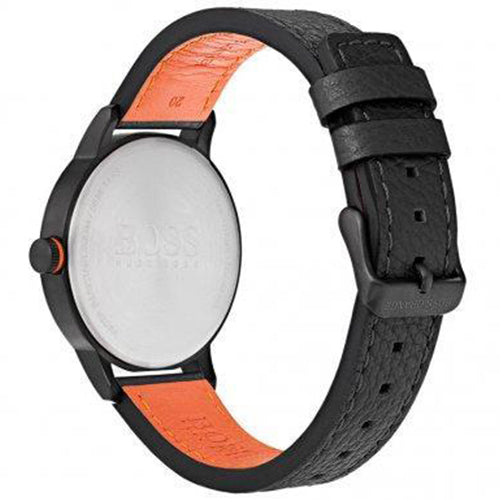 black boss orange watch