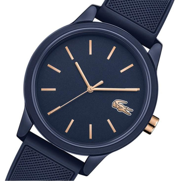 lacoste 12.12 watch black and blue