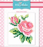 Pink Pixelated rose quilt 