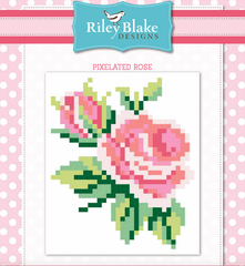 Pink Pixelated Rose quilt pattern