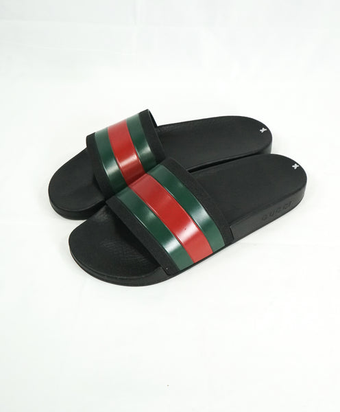 gucci slippers green and red