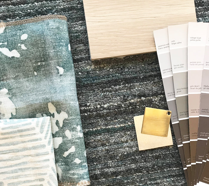 Samples of fabrics and colours for high-end furniture items