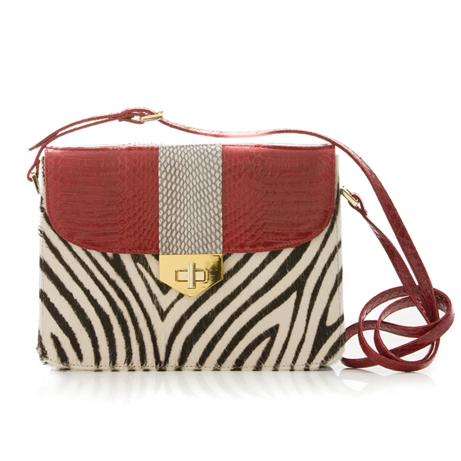 zebra print cross body bag