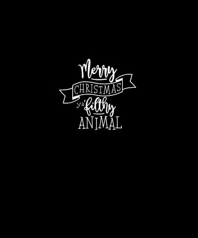PREORDER Merry Christmas Panel Black Adult