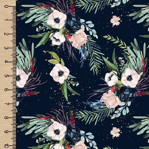 Navy Bouquet Vinyl