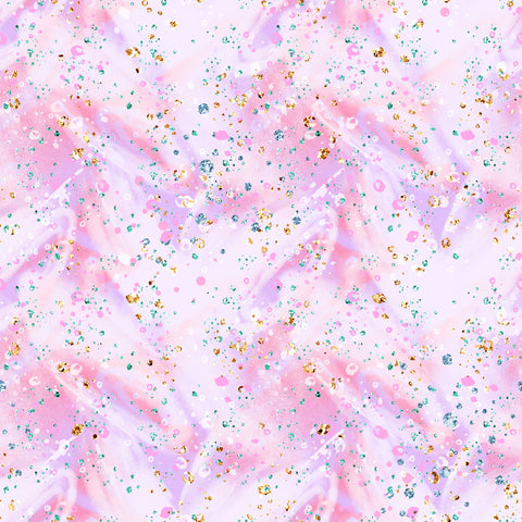 Ocean Pink Glitter French Terry