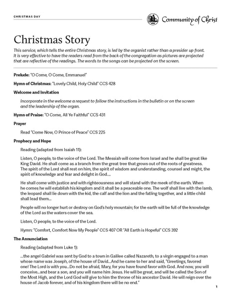 Christmas Day Worship Outlines (PDF Download) – Herald Publishing House