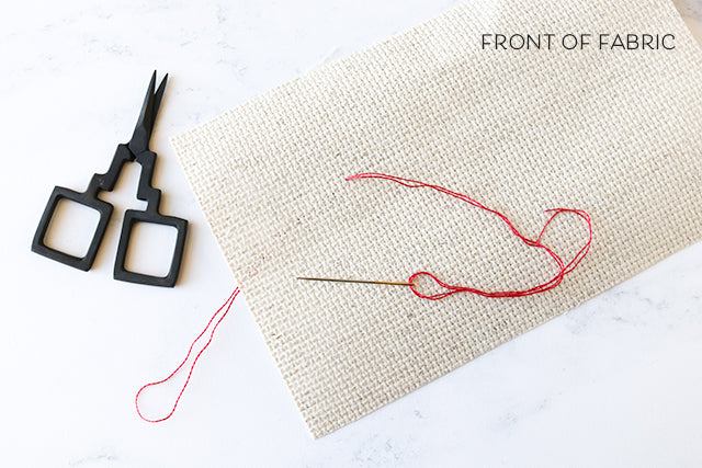How to use the loop method to start cross stitch or embroidery without a knot