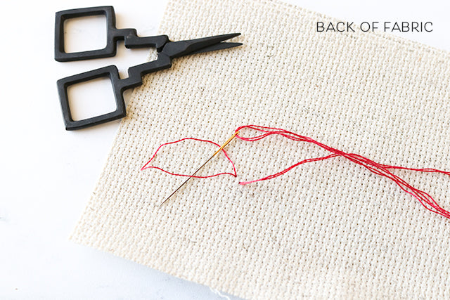 How to use the loop method to start cross stitch or embroidery without a knot