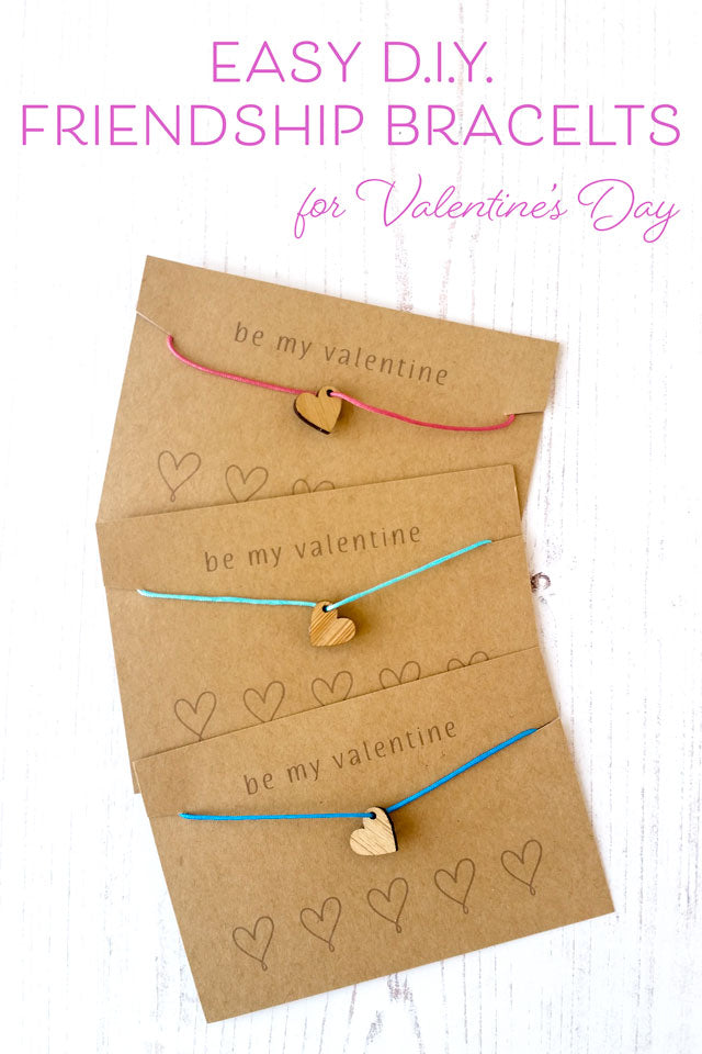 Easy DIY heart friendship bracelet for Valentine's Day