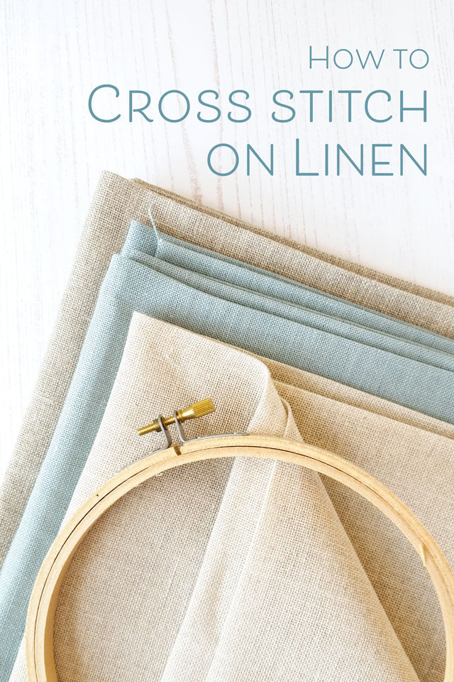 how to cross stitch on linen fabric