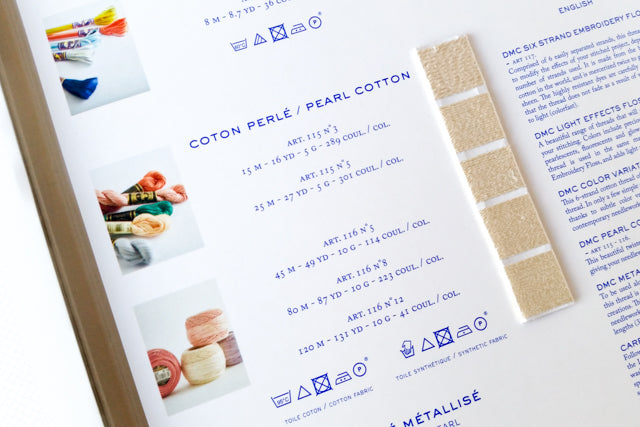 How to use a DMC embroidery thread color card