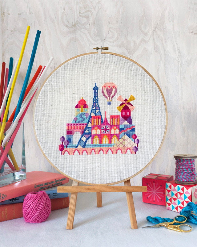 Satsuma Street modern cross stitch pattern pretty little paris