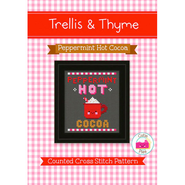 Peppermint Hot Cocoa cross stitch pattern by Trellis and Thyme