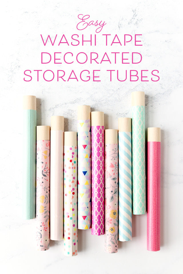 Make pretty needle storage tubes using washi tape