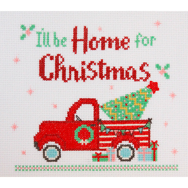 I Ll Be Home For Christmas Cross Stitch Pattern Stitched Modern