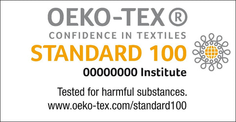 OEKO-TEX® is an independent product label for all types of textiles tested for harmful substances – from yarns and fabrics to the ready-to-use items that you can buy in the shops.