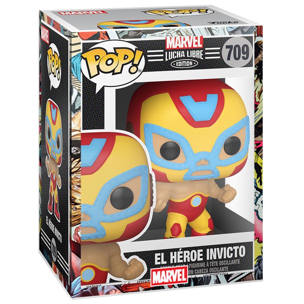 Funko - PRE-ORDER: Funko POP Marvel: Lucha Libre - Iron Man With PPJoe Sleeve