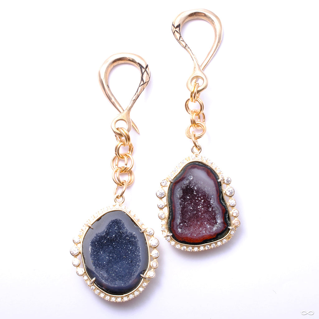 CZ Lined Black Druzy Weights from Oracle