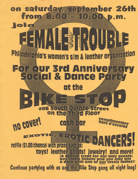 Female Trouble Philadelphia flyer