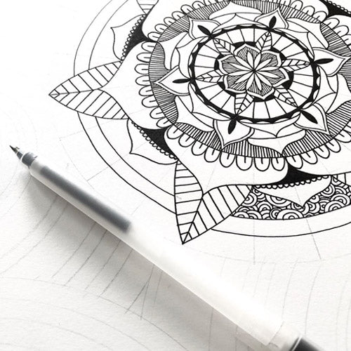 Day 1 mandala hand drawing challenge