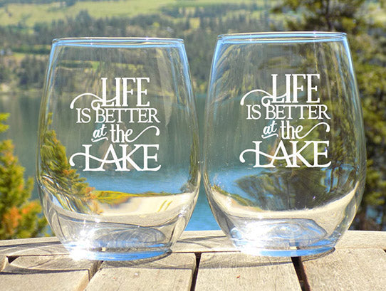 Life is better at the lake glass