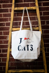 I Love Cats Canvas Tote Bag