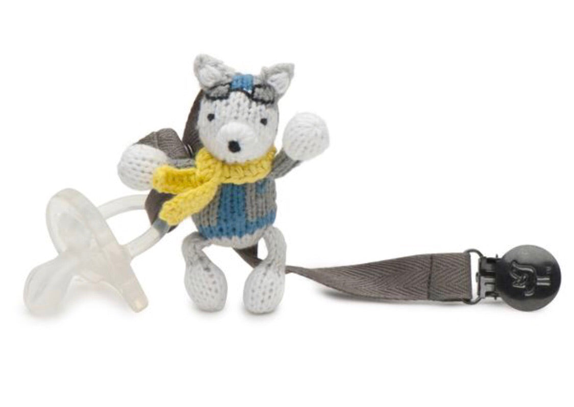 Henry the Husky Pacifier Holder