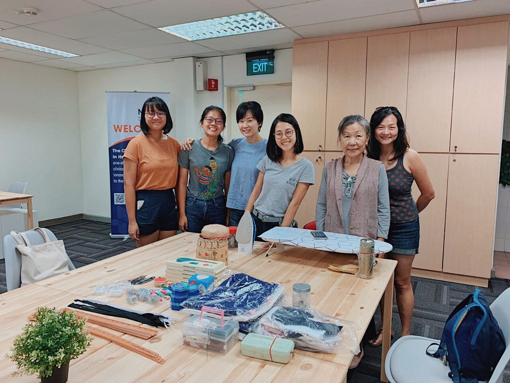 Elisa (third from right) with participants from her Sew Simple workshop.