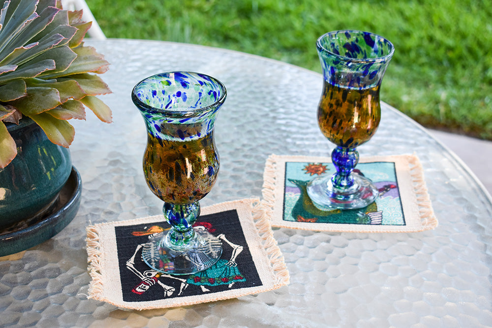 Day of the Dead Coasters make a beautiful addition to the patio for fall entertaining. 