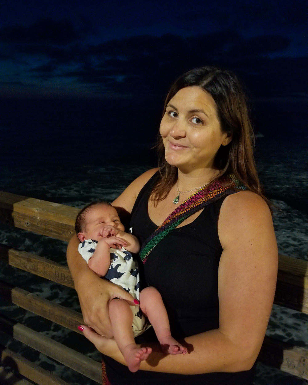 Baby JJ's first trip to the beach at 12 days old.
