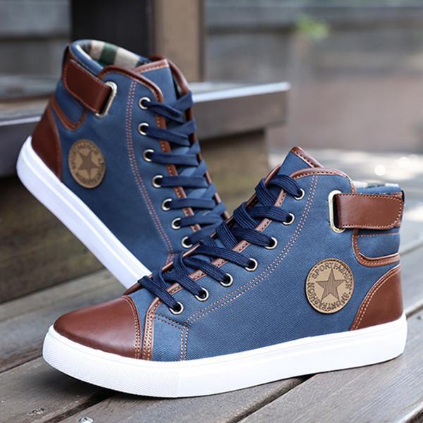 High Top Front Lace-Up Canvas Ankle MEN 