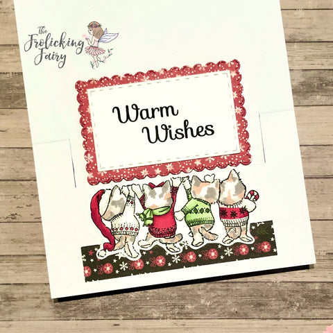 #thefrolickingfairy #craftyfestivalofchristmas #craftyfest #christmas #holiday #artimpressions #aistamps #christmaskittyflipcard #christmaskitty #cat #holidaysweaters #bloghop #ighop #spectrumnoir #alcoholmarkers #cardmaker #cardmaking #cardmakersofig #flipcard