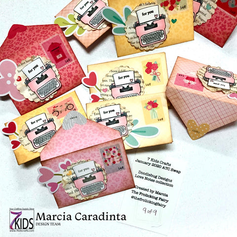 #thefrolickingfairy #7kidscraftingsupplystore #doodlebugdesigns #lovenotes #atcs #atc #artisttradingcard #minienvelope #wrmk #envelopepunchboard #envelopeATC #typewriter #tutorial #video #youtube #handmade #happymail #papercraft