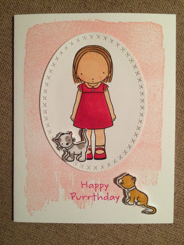 #myfavoritethings #mftstamps #pureinnocence #purrthday #cats #girl #pink #red #kitty #birthday #handmade #handmadecards