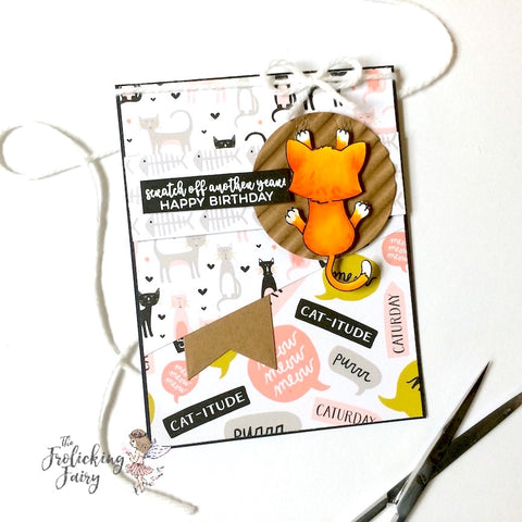 #thefrolickingfairy #jadedblossom #guestdesignteam #octoberchallenge #sketchchallenge #mewdidit #cats #scratchoff #catsloveyarn #birthday #birthdaycard #handmade #sendingsmiles