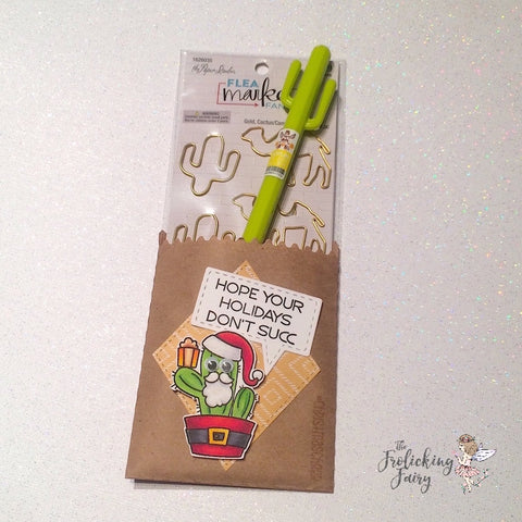 #thefrolickingfairy #jadedblossom #succulentchristmas #sneakpeek #cactus #cacti #santa #holidaycactus #hopeyourholidaysdontsuck #christmas #funnychristmas #paperbagdie #handmade #handmadeholidays