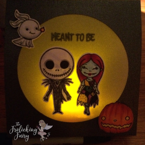 #thefrolickingfairy #kindredstamps #holidaysareanightmare #boogiemonster #skeleton #stitchedgirl #ghostdog #jackolantern #meanttobe #santa #christmas #flopcard