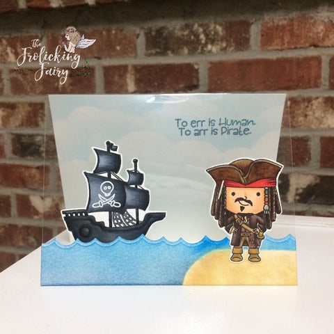 #thefrolickingfairy #kindredstamps #yoho #arr #iwantyerbooty #pirate #pirateship #pirateslife #copiccoloring #bestmate #ahoy