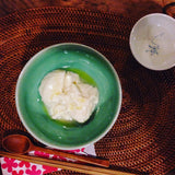 green plate with tofu kyoto restaurant