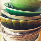 green Japanese ceramics