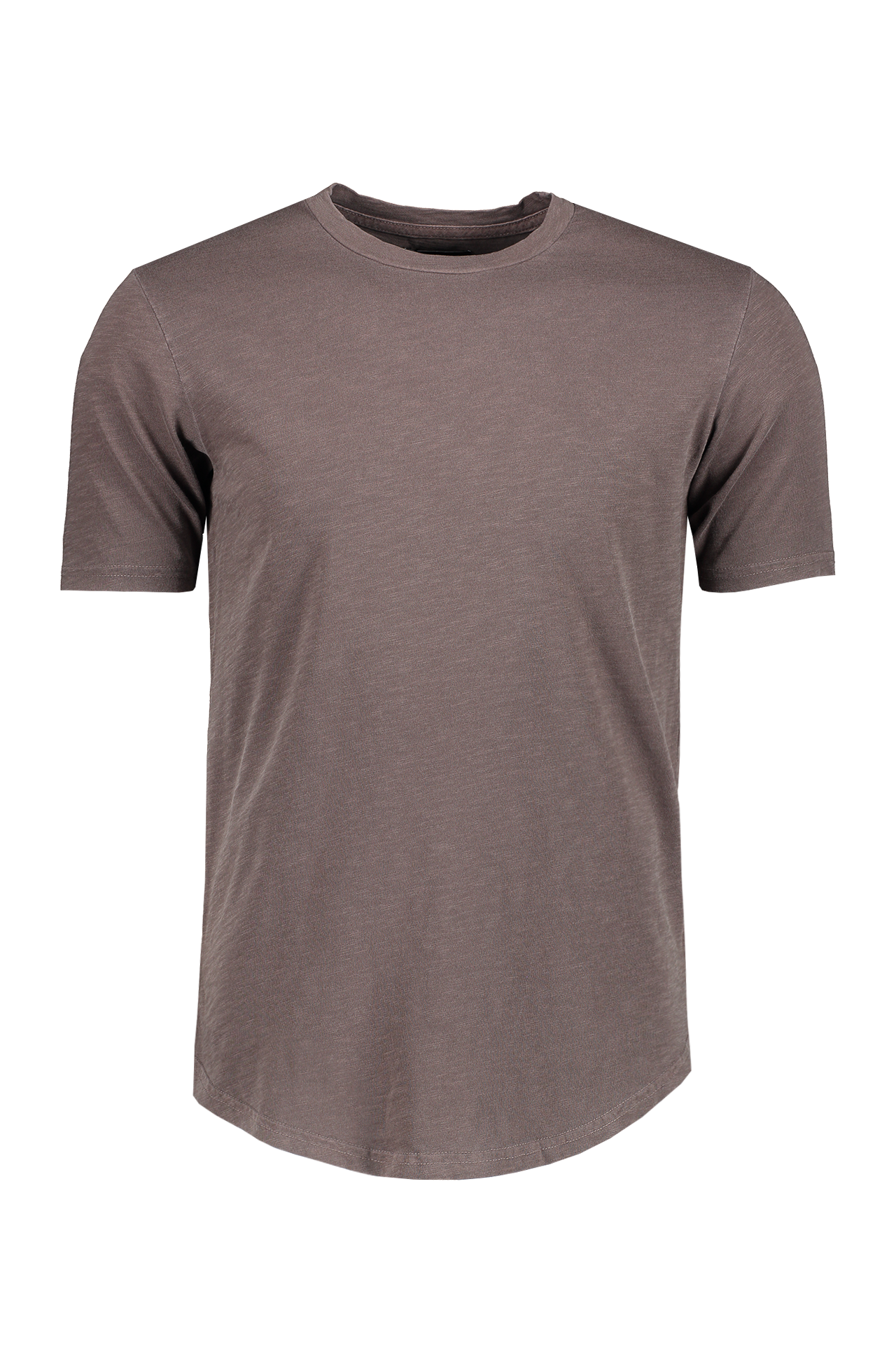 Short Sleeve Sun Faded Slub Scallop Crew