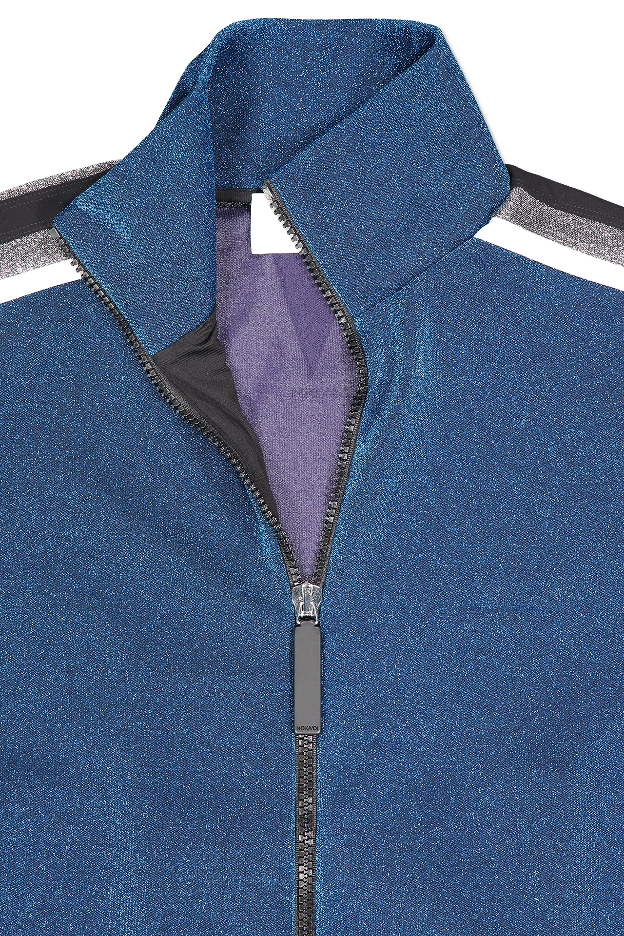 Collar and zip detail image of NO KA'OI Attitude Zip-Up Jacket (1922051113075)(1922051113075)