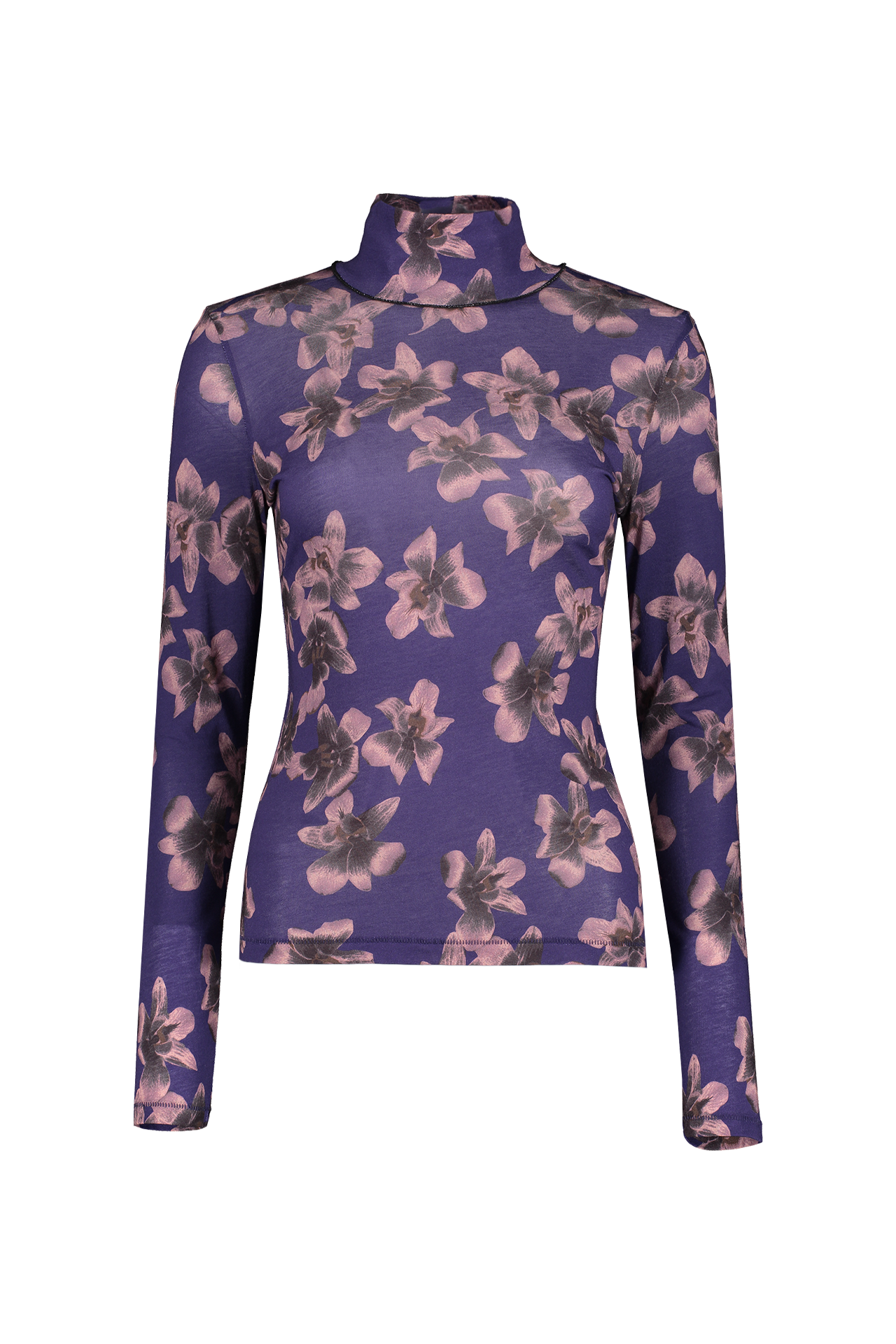Front Image Of Rag & Bone Women's Long Sleeve Printed Shaw T-Neck