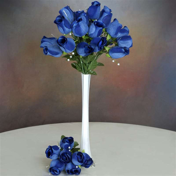 Isla Paul: Small Navy Blue Artificial Flowers : 12 Bush 84 pcs Navy